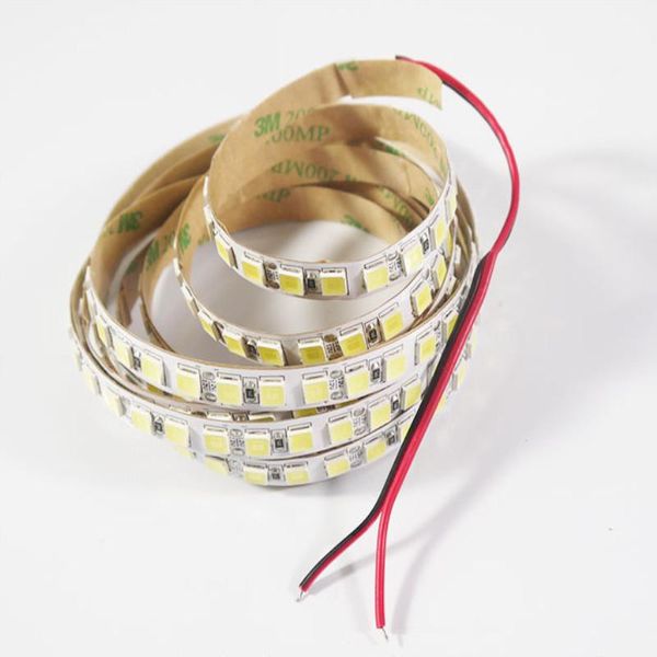 

led strip light lamp smd5054 dc12v 5m 120leds/m flexible tape more bright than 2835 5630 ws2812 cold white/ice blue strips