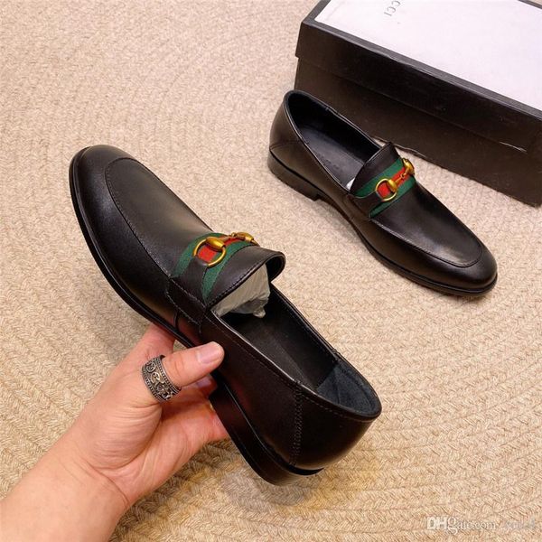 

g1 22ss luxury designer gentleman retro pointed brown wedding leather oxford shoes men casual loafers formal dress zapatos hombre a2, Black
