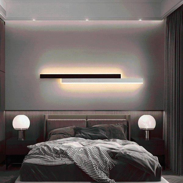 

wall lamp strip long modern model room bedroom study office mounted plug in lights background aisle corridor decorative sconces