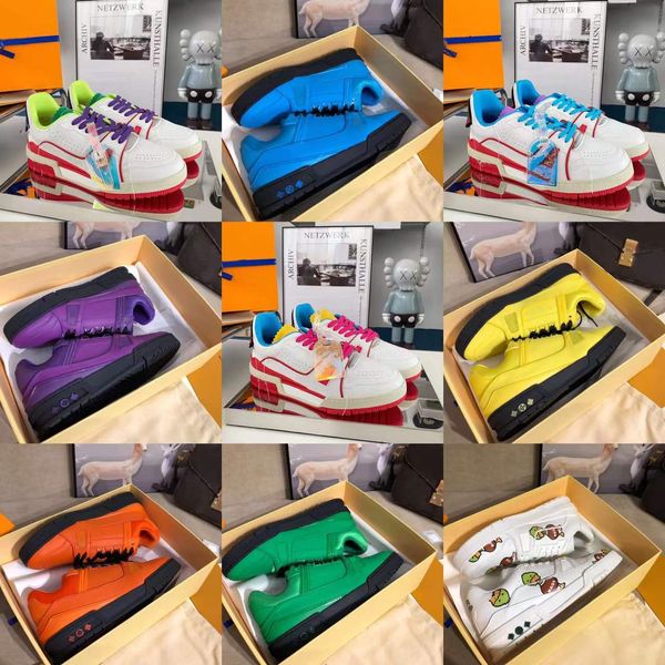 

2022 trainer sneakers luxury designer shoes casual rubber outsole men sports shoes tpu bottom size 39-45 06, Black