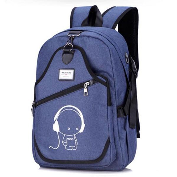 

school bags women backpacks men usb interface lapbag large capacity travel mochila