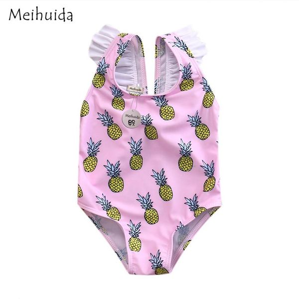 

one-piece suits 0-4year children swimwear kids girls printed bandage swimsuit monokini born baby bathing suit maillot de bain femme