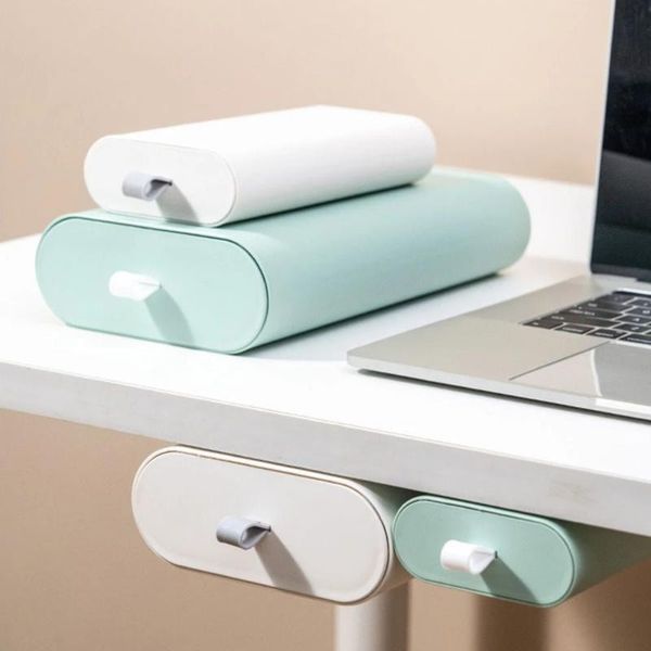 

hooks & rails drawer storage box self stick pencil tray stand for pens under desk hidden table home organizer