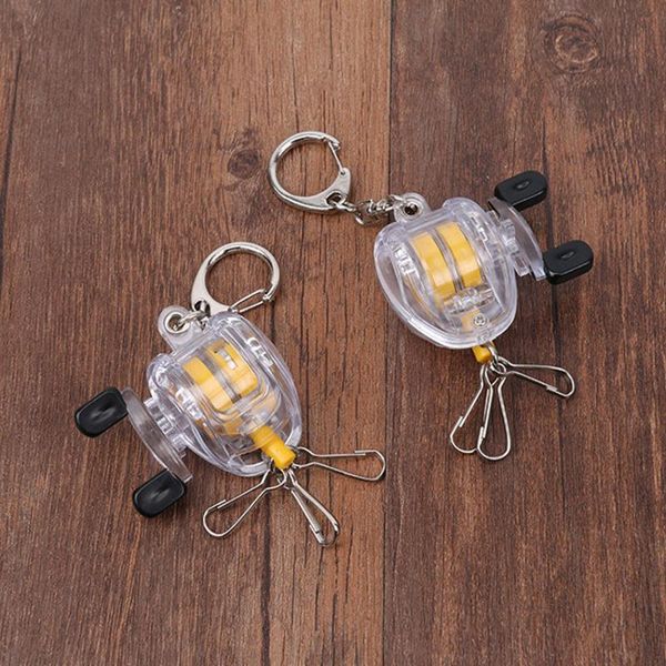 

fishing accessories key chain reel keychain retractable steel wire belt with clip lock buckle tackle