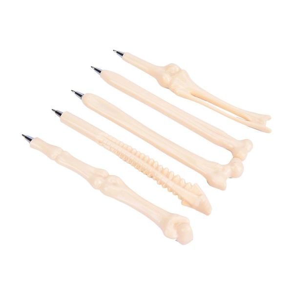

ballpoint pens novelty bone shape pen ink refill writing ball school office stationery gifts supplies, Blue;orange
