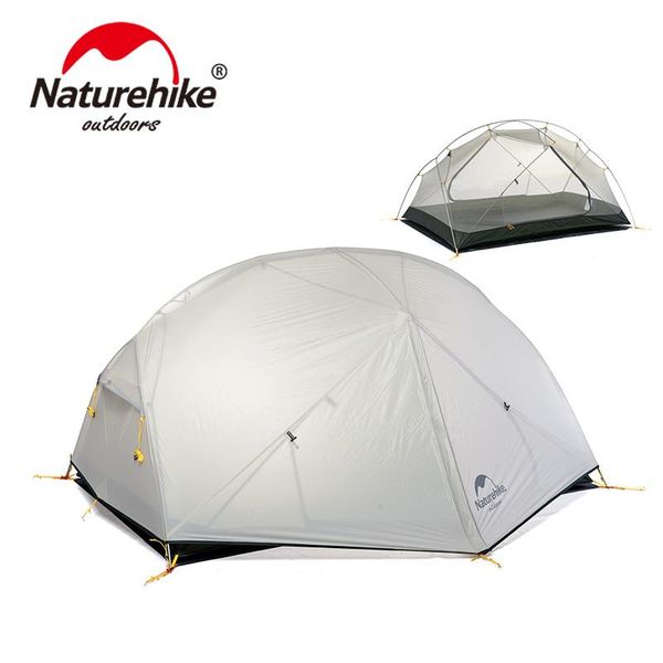 

naturehike mongar 2-3 person outdoor camping tent 20d nylon fabric double layer waterproof ultralight 3 season vestibule tents and shelters