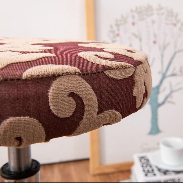 

chair covers round cover bar stool elastic seat home slipcover floral printed