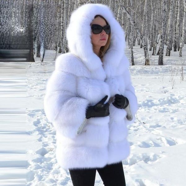 

women's trench coats high-quality autumn and winter fur jackets,women's warm jackets,thick jackets,hooded stitching jackets,loose, Tan;black