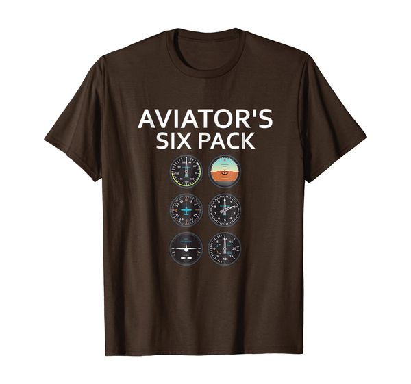 

aviator's six pack - funny aviation t-shirt, White;black