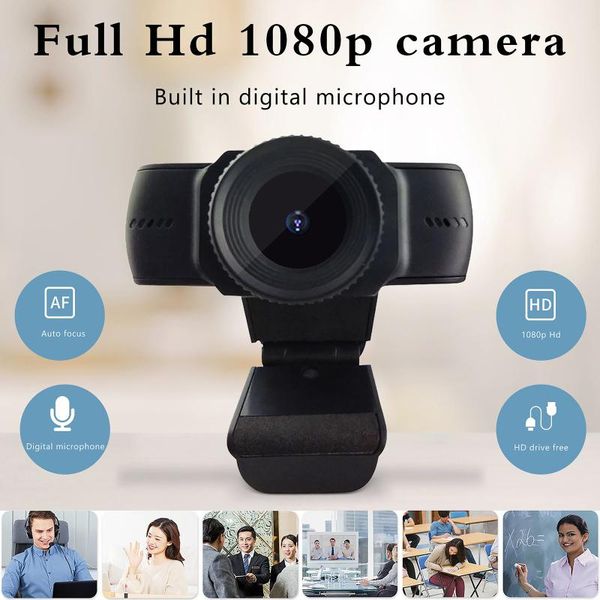 

full hd 1080p web cam deskpc video calling webcam camera with microphone 5 million pixels clip webcams