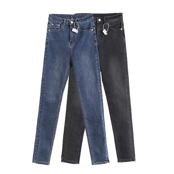 

jeans women's denim with small cross leg g62g, Blue