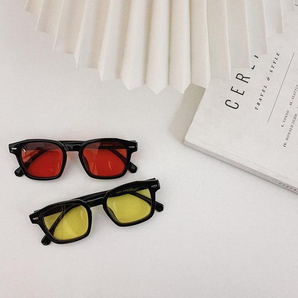 

sunglasses korean ins harajuku style online red same marine clip personalized street s men's and women's glasses disco, White;black