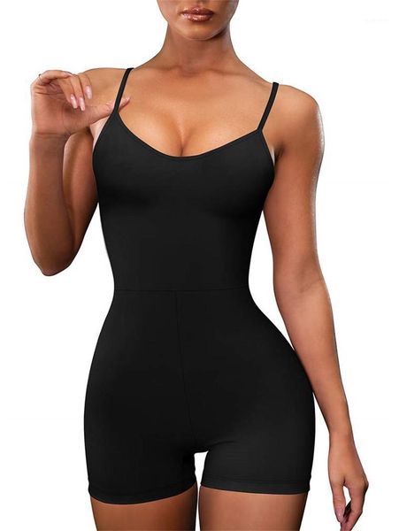

womenÂ´s bodysuit sleeveless spaghetti strap short jumpsuit bodycon romper women's jumpsuits & rompers, Black;white