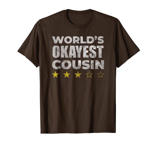 

funny worlds okayest cousin - vintage style gift t-shirt, White;black