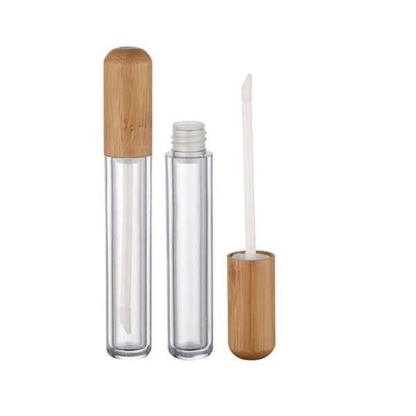 

storage bottles & jars 10/30/50pcs 6ml bamboo lip gloss tubes empty refillable vials with wand diy lipstick lipgloss