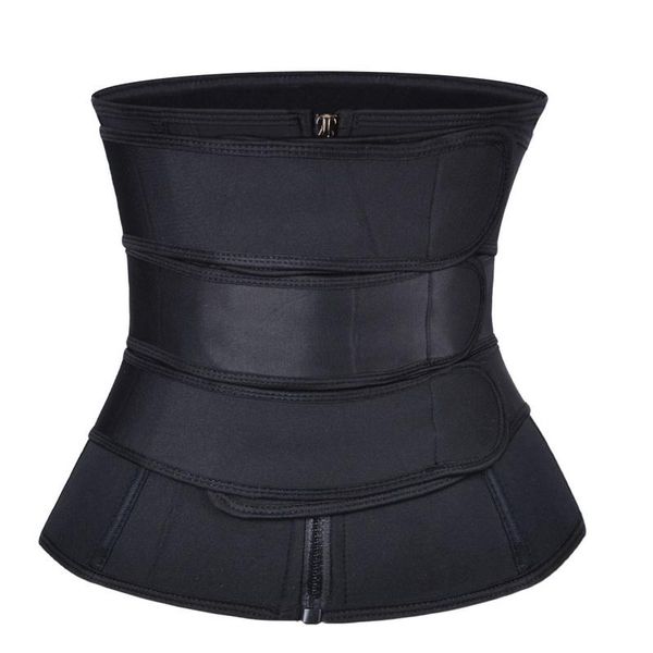 

women's shapers neoprene sauna shaper waist trainer corset sweat slimming belt for women weight loss compression trimmer workout fitnes, Black;white