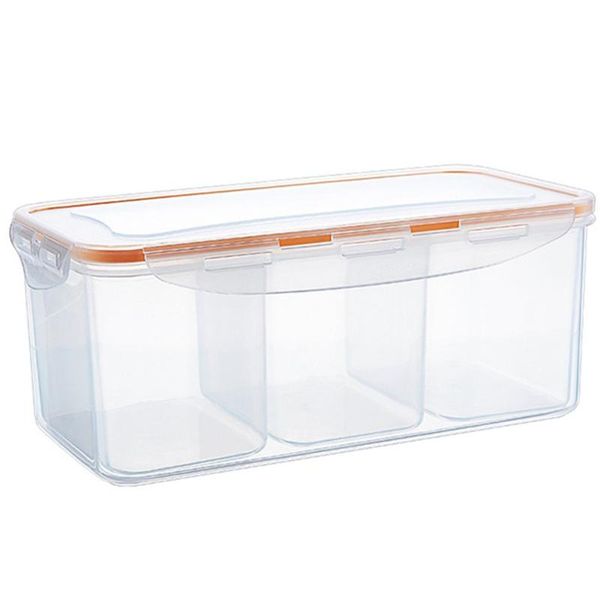 

storage bottles & jars kitchen food grade transparent compartment fresh-keeping box grain waterproof and moisture-proof sealed tank