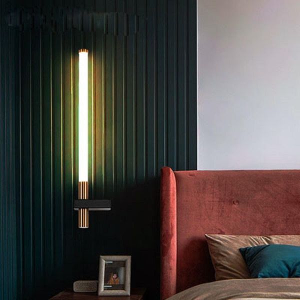 

wall lamp modern led light bathroom mirror living room bronze tube-shaped bedroom bedside long