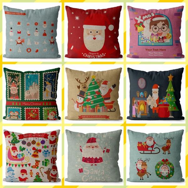 

cushion/decorative pillow home decoration rectangular christmas decor cushion cover for sofa modern case personalized gift santa claus 40*40