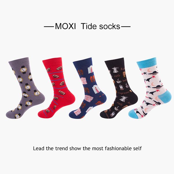 

autumn and winter 2021 cross border fashion socks for men in europe and america, Black