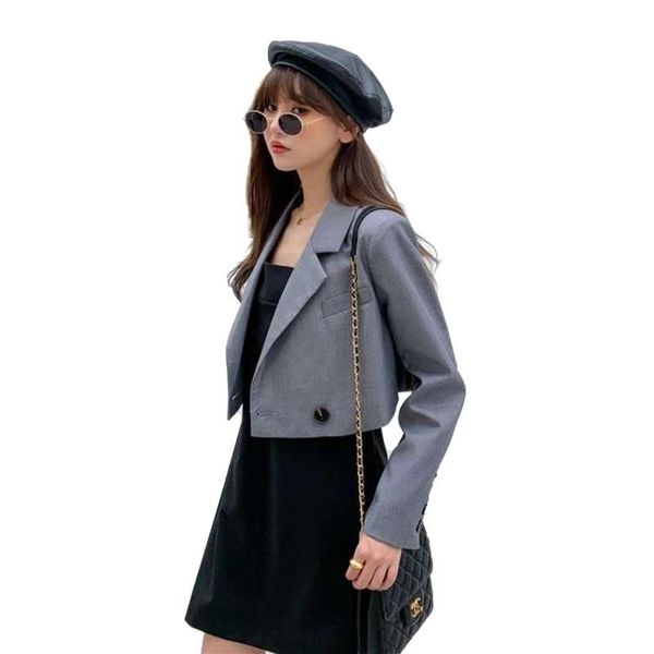 

women's suits & blazers cropped jackets for women blazer female with buttons spring autumn korean short suit jacket, White;black