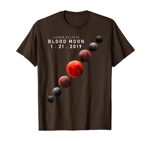 

super red blood moon lunar eclipse 2019 t shirt costume tee, White;black