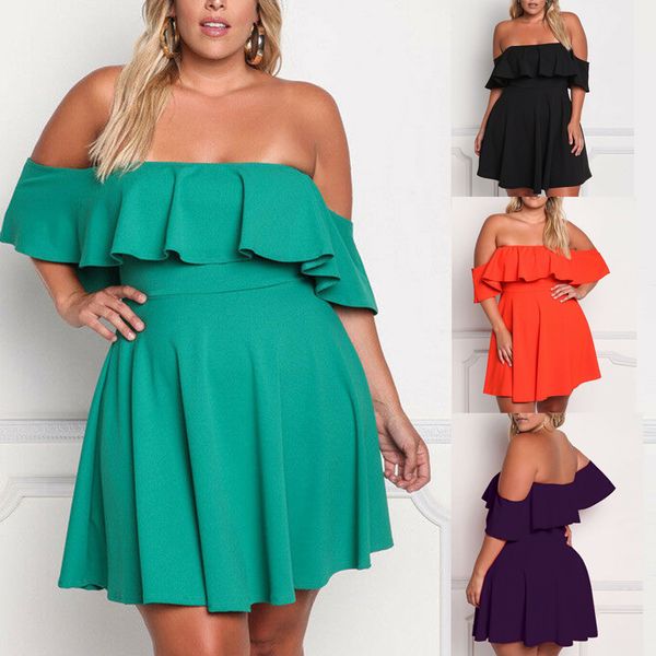 

2019 summer one neck large open back dress 4 colors 5, Black;gray