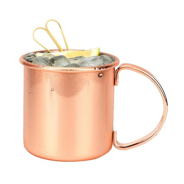 

wine glasses european copper plating moscow mule cup with handle rose gold cocktail beer milk mug home bar drinkware 380 ml