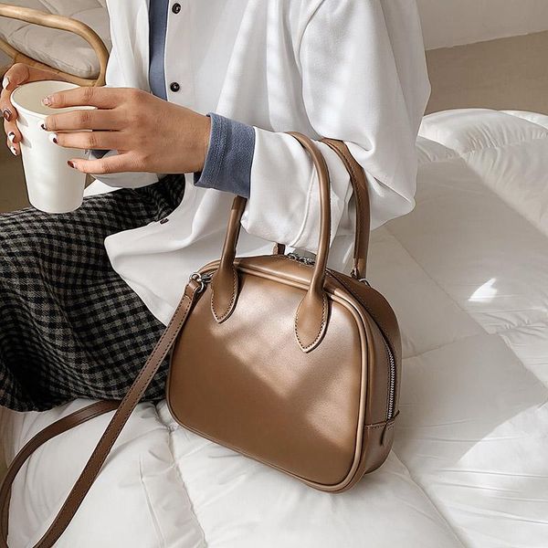 

evening bags shoulder for women 2021 retro simple square bag quality leather designer solid lock messenger