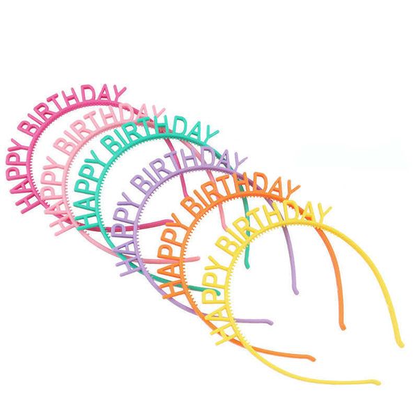 

6pcs/pack happy decorations girl colorful birthday party macaron hat headband