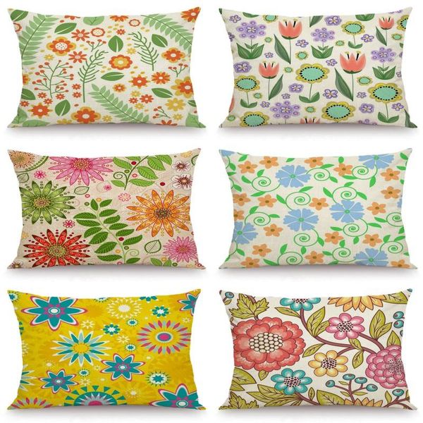 

cushion/decorative pillow xunyu 30x50cm/40x60cm cushion cover cartoon flower cases decorative throw for sofa bedroom jx029