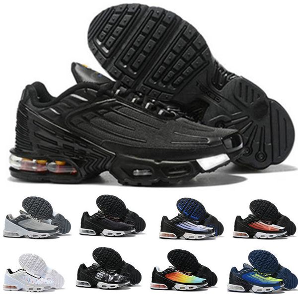 

plus 3 shoes men women tn black white rainbow designer size 36-45 sneakers