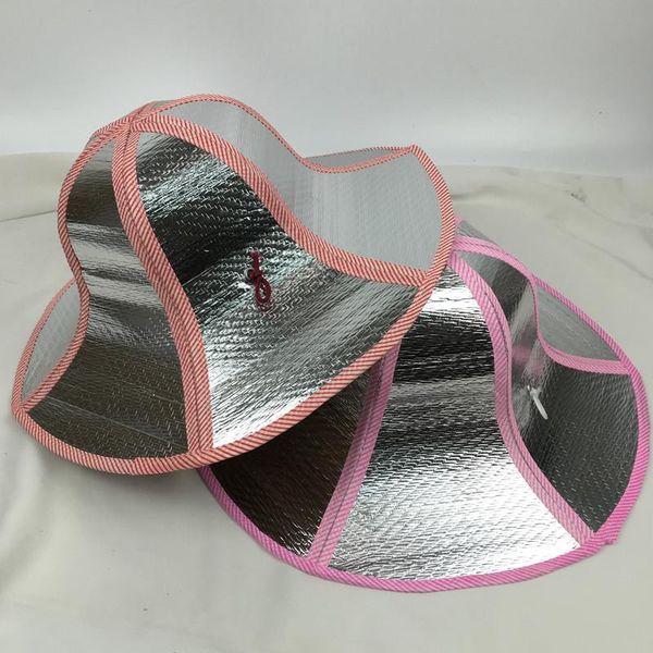 

shade men and women summer foldable silver paper straw hat six-piece splicing outdoor mountaineering travel sun fishing ti