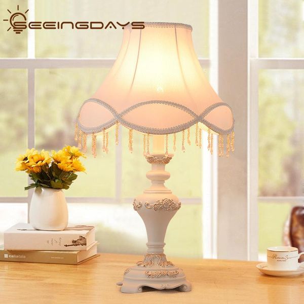 

table lamps european-style lamp for bedroom bedside classical retro resin carved creative fashion warm decorative