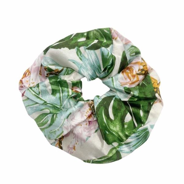 Mulheres Coreanas Scrunchie Hearwear Meninas Cabelo Laço Senhora Scrunchies Cabelo Cabelo Feminino Corda Flor Cópia Acessórios De Cabelo