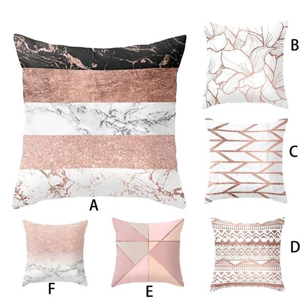 

pillow case 45x45cm geometric marble pillowcase decorative cushion for sofa diy printed chair car christmas home decoration