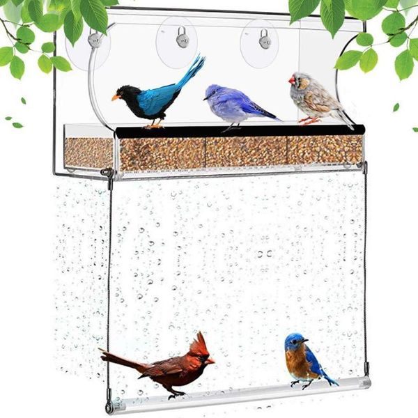 

other bird supplies asypets feeder outdoor garden acrylic feeders transparent cage