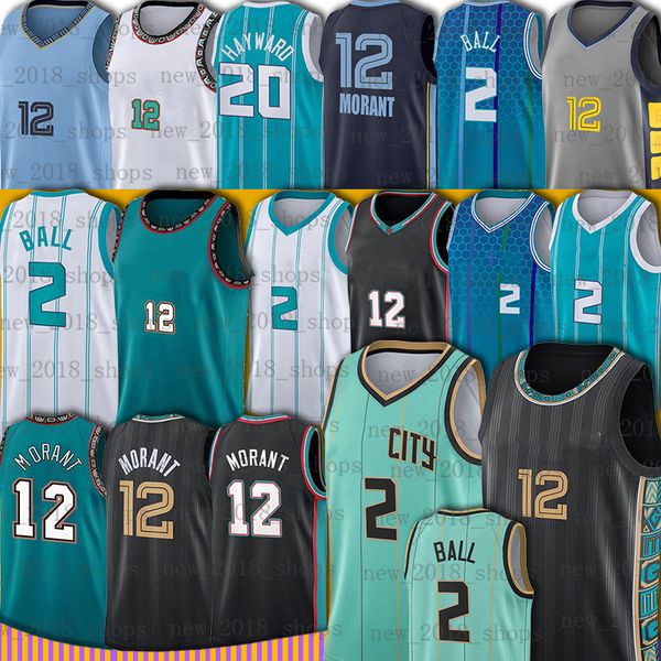 

12 ja morant jaren lamelo 2 ball basketball jersey 13 jackson jr gordon 20 hayward joel 21 embiid giannis 34 antetokounmpo stephen 30 curry, Black;red