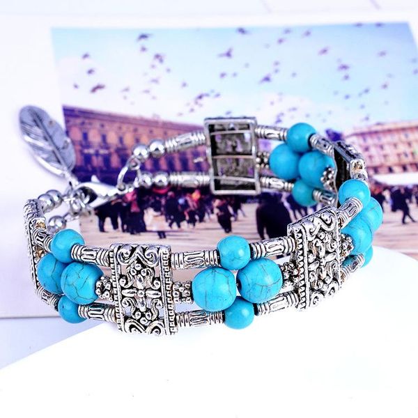 

charm bracelets 2021 boho bracelet retro design woman couple jewelry friendship, Golden;silver