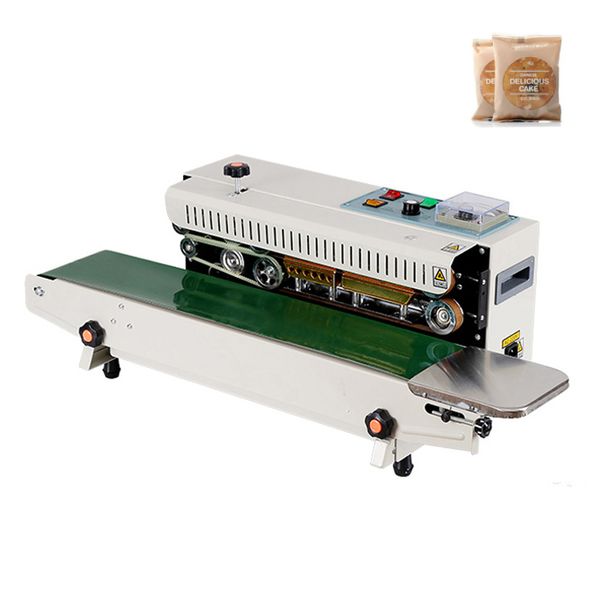 Máquina de vedação de alimentos vácuo Saco de plástico de calor contínuo saco de filme com impressora de data