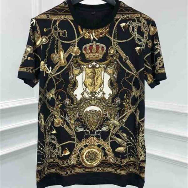 

men's t-shirts t shirts 20ss fashion famous brand diamond lion crown print for men cotto 2lho, White;black