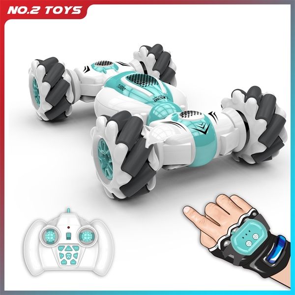 S-012 RC Stunt-Auto Fernbedienung Uhr Gesten Sensor Elektrisches Spielzeug 2,4 GHz 4WD Rotation Spielzeug für Jungen Kinder Geburtstagsgeschenke 220315