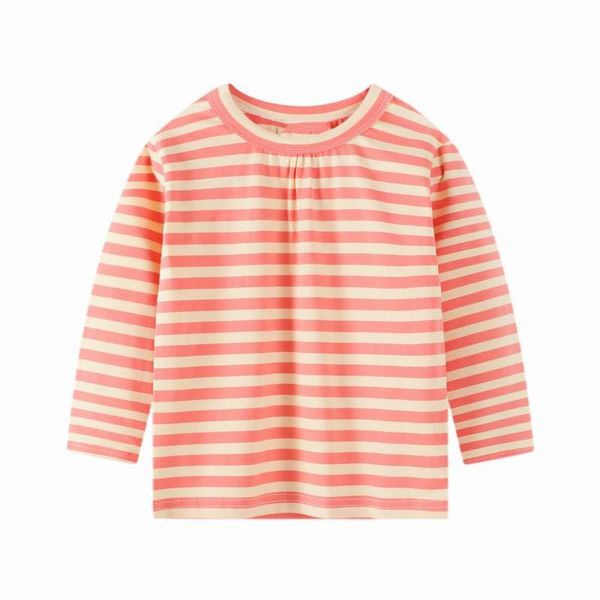 

t-shirts 2021 lovely brown long sleeve t-shirt for little girls 100% cotton comfort clothing kids 2 to 7 years, Blue