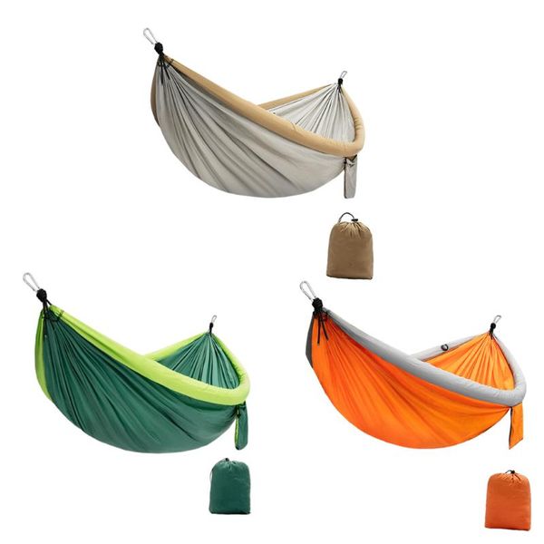 

camp furniture portable camping hammock outdoor hanging hammocks parachute nylon hiking swing bed for backpacking travel