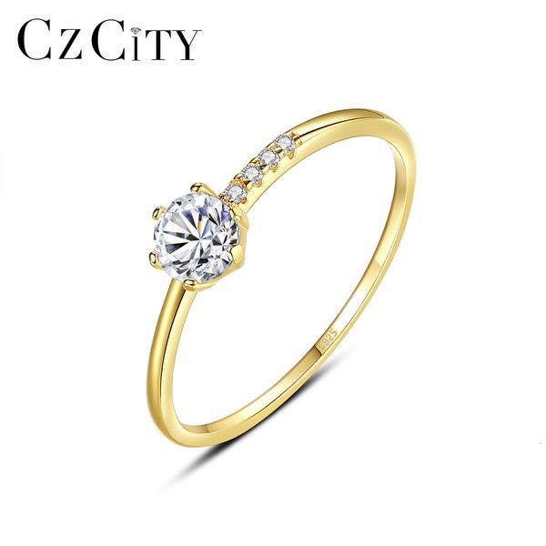 

ring czcity south korean 925 pure silver face closed mouth 14k female fashion simple niche design student