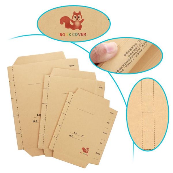 

notepads 30pcs book cover kraft paper textbook student stationery, Purple;pink