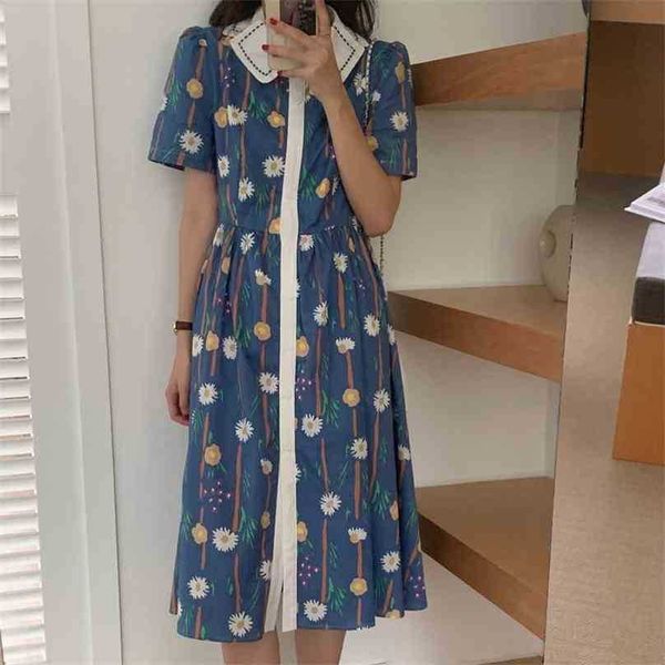 

summer girls comfortable all match slim a-line vintage embroidery flowers ol femme florals long dresses vestidos 210525, Black;gray