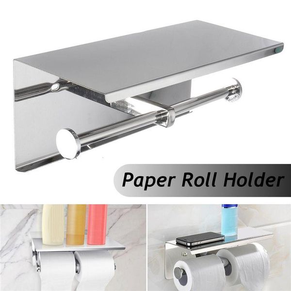 

toilet paper holders bathroom towel holder phone wall mount wc rolhouder with shelf rack tissue boxes black