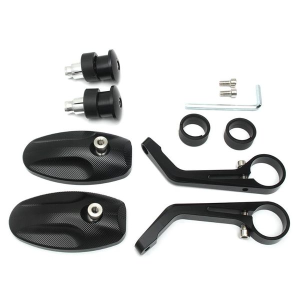 

motorcycle mirrors 2pcs cnc bar end rearview side portable for street triple