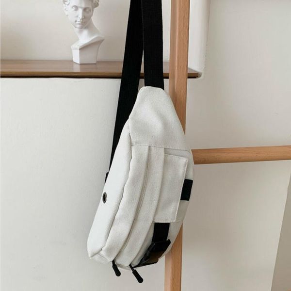 

waist bags women simple casual canvas fanny packs students harajuku all-match fashion functional female handbags for womens chic